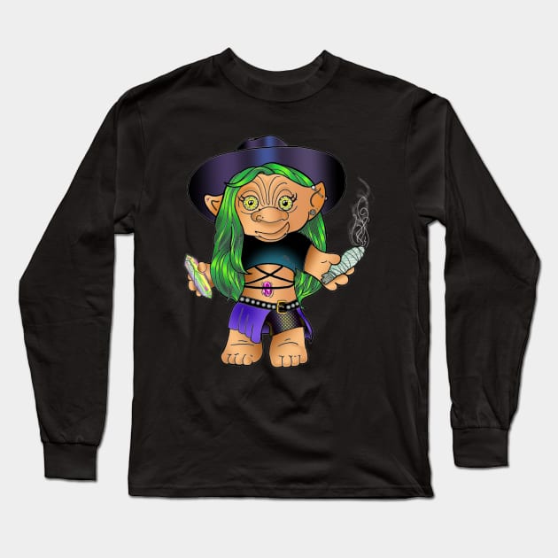 Witch Troll Long Sleeve T-Shirt by Bolt•Slinger•22